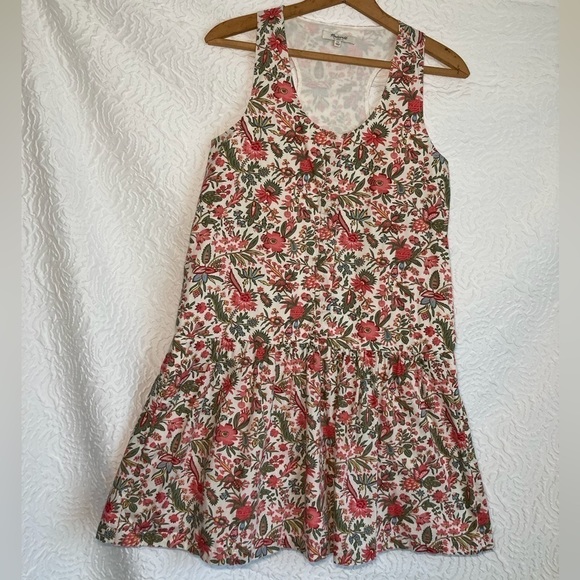 Madewell Floral Mini Dress - Red and Green - Picture 9 of 16